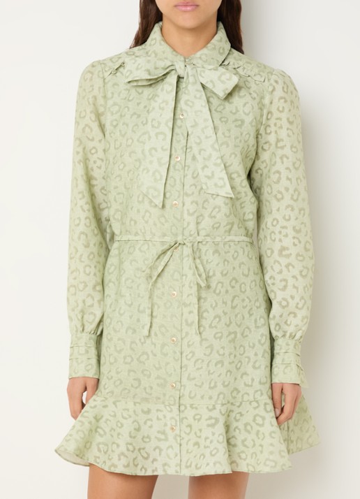 NIKKIE Pragues mini jurk met panterprint
