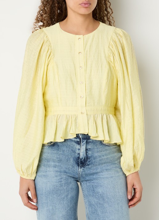 NIKKIE Preble blouse met ballonmouw