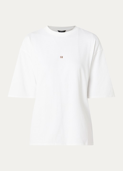NIKKIE Ramsgate T-shirt met logo - voorkant 2 wit