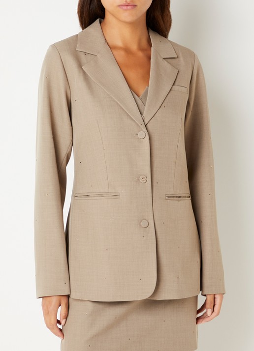 NIKKIE Reimio blazer met strass en paspelzakken