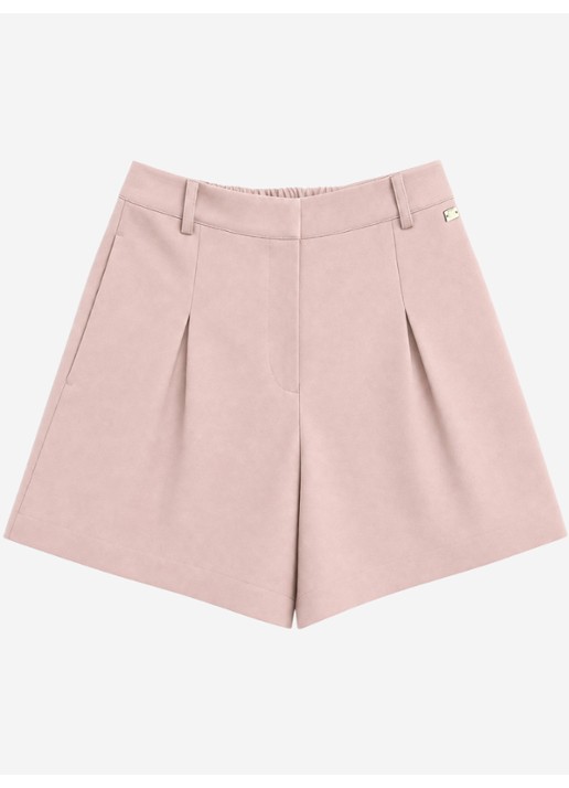 NIKKIE Reims high waist straight fit korte broek met steekzakken