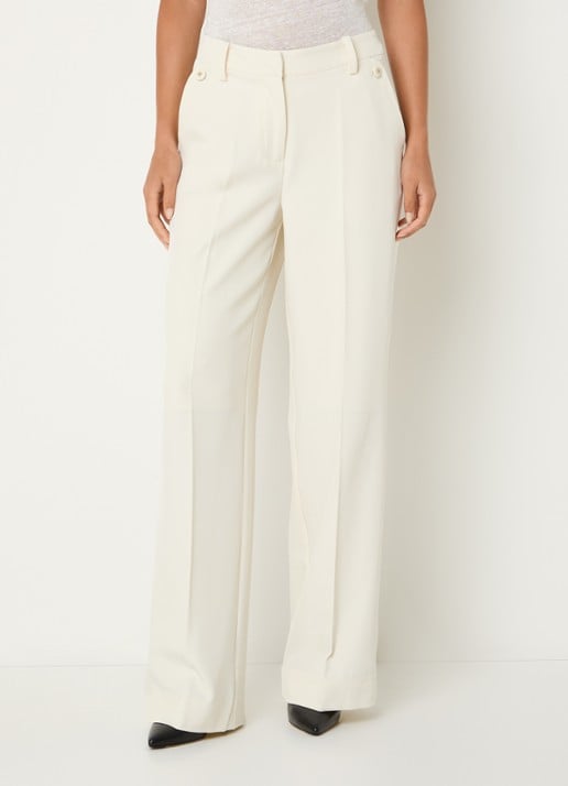 NIKKIE Reims high waist straight fit pantalon met steekzakken