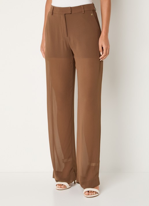 NIKKIE Rioverde high waist straight fit pantalon van mesh