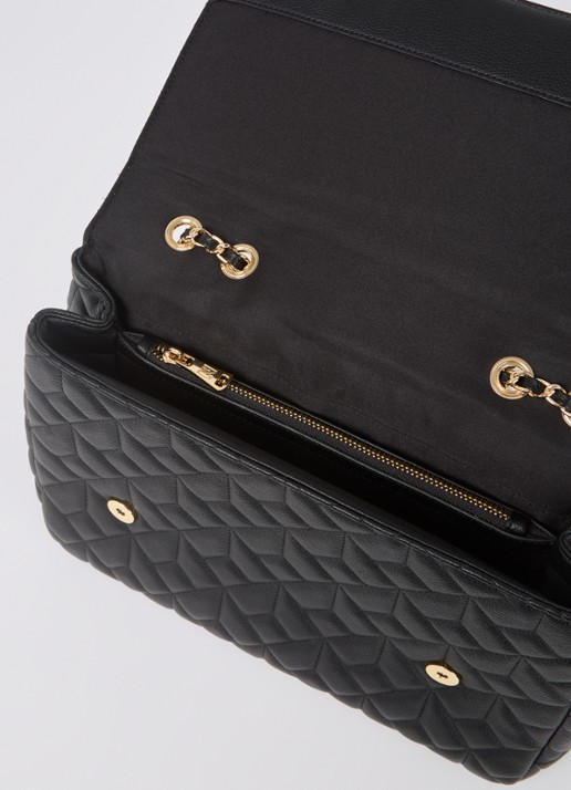 NIKKIE Schoudertas met quilt patroon en verstelbare schouderriem - detail 3 zwart