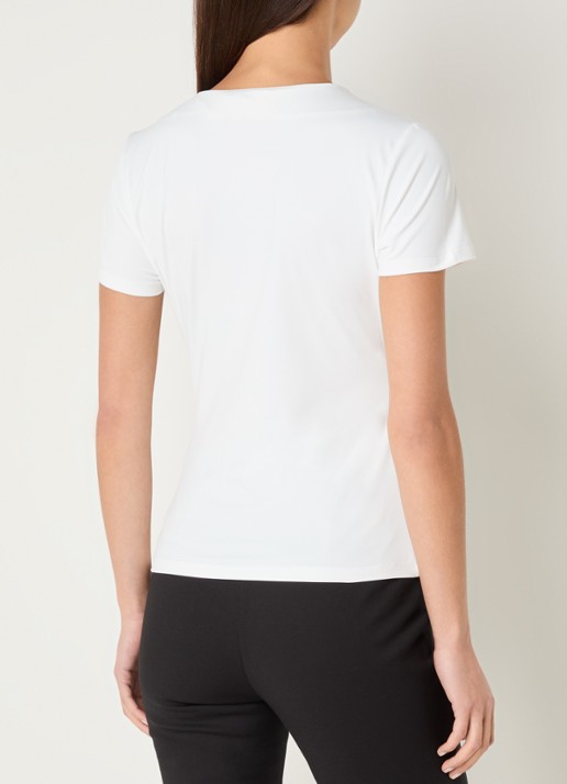 NIKKIE T-shirt met logo en strass - achterkant 3 wit
