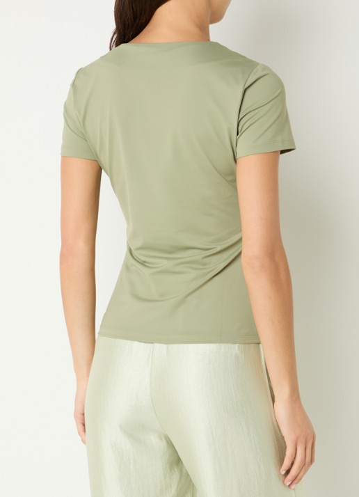 NIKKIE T-shirt met logo en strass - achterkant 4 olijfgroen