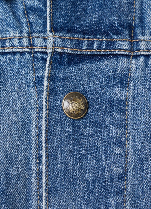 Nili Lotan Lorraine spijkerjas met klepzakken - detail 5 indigo