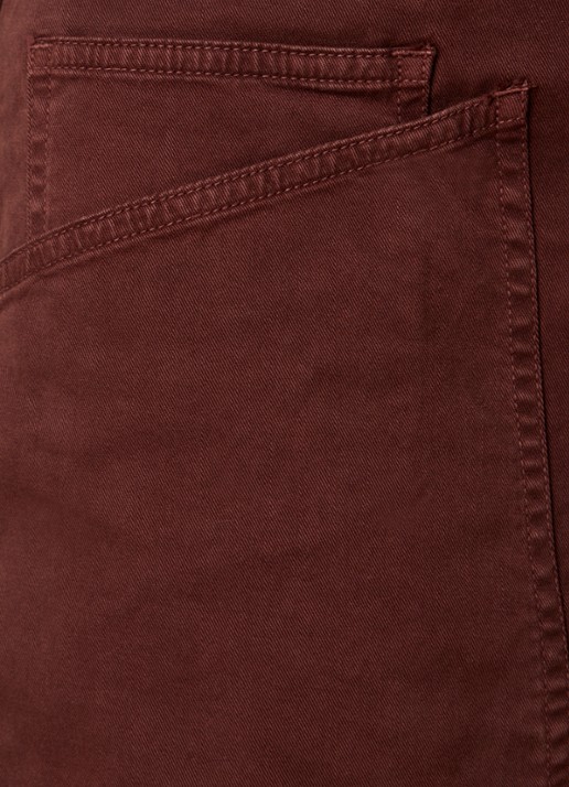 Nili Lotan Shon mid waist balloon fit broek met opgestikte zakken - detail 6 roodbruin