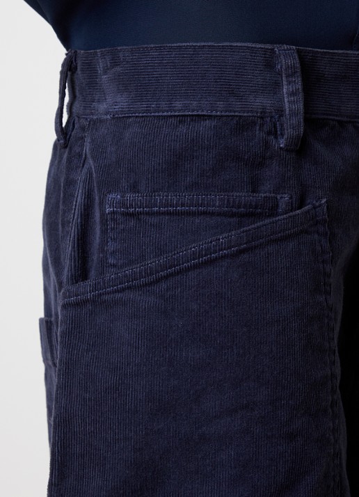 Nili Lotan Shon mid waist balloon fit broek met opgestikte zakken - detail 4 blauw