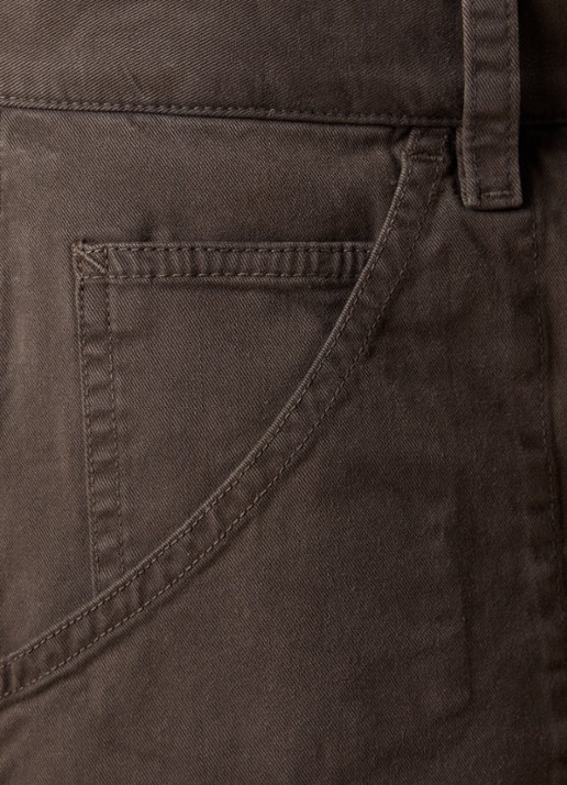 Nili Lotan Whitney high waist straight fit broek met steekzakken - detail 6 lichtbruin