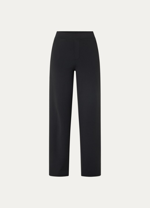 Ninepine Asana high waist straight fit legging met ritszakken - voorkant zwart