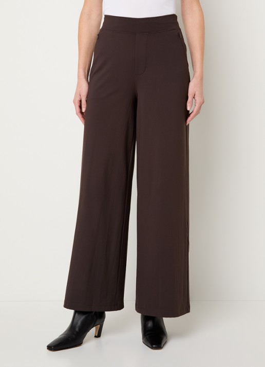 Ninepine Asana high waist wide fit broek met ritszakken