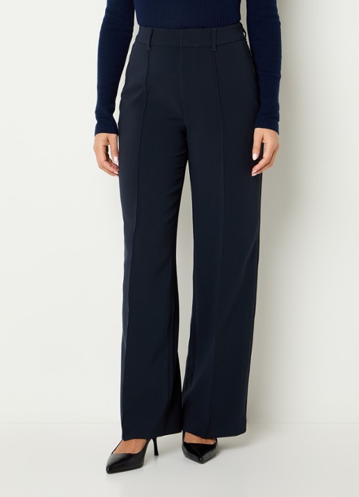 Ninepine High waist straight fit pantalon met persplooi