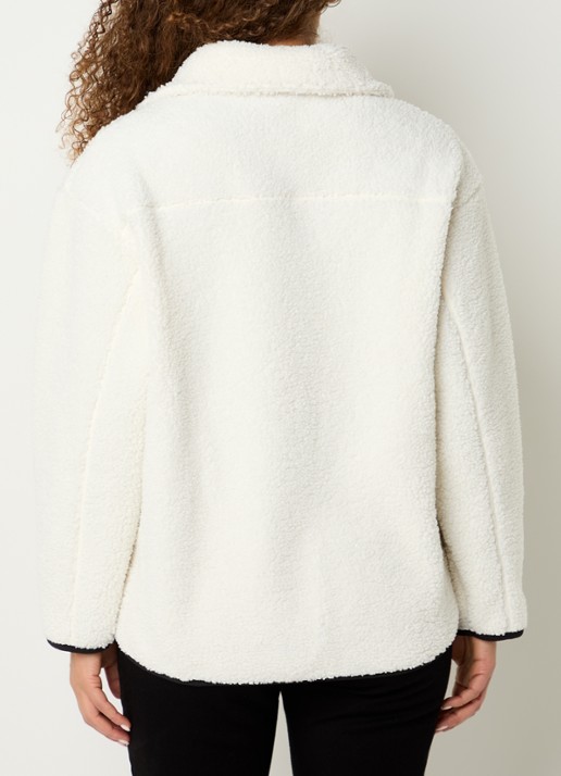 Ninepine Jack van fleece met ritszakken - achterkant 4 gebroken wit