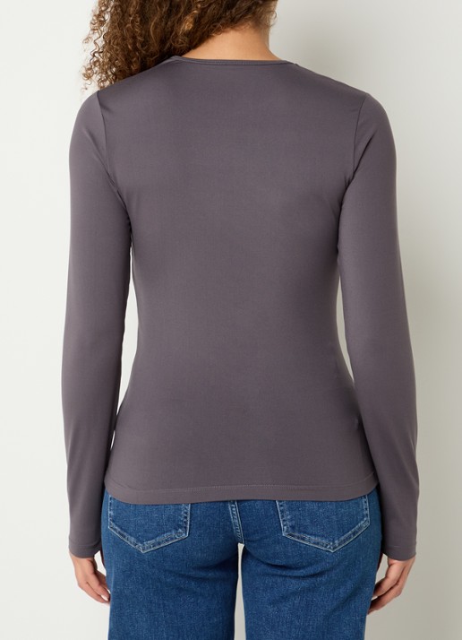 Ninepine Longsleeve van jersey - achterkant 4 taupe