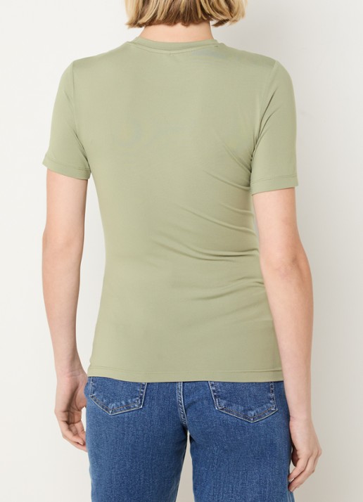 Ninepine T-shirt met ronde hals - achterkant 4 lindegroen