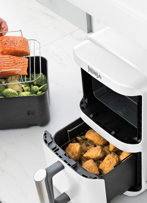 Ninja Double Stack XL airfryer 9,5 liter SL400EUWH - detail 5 wit