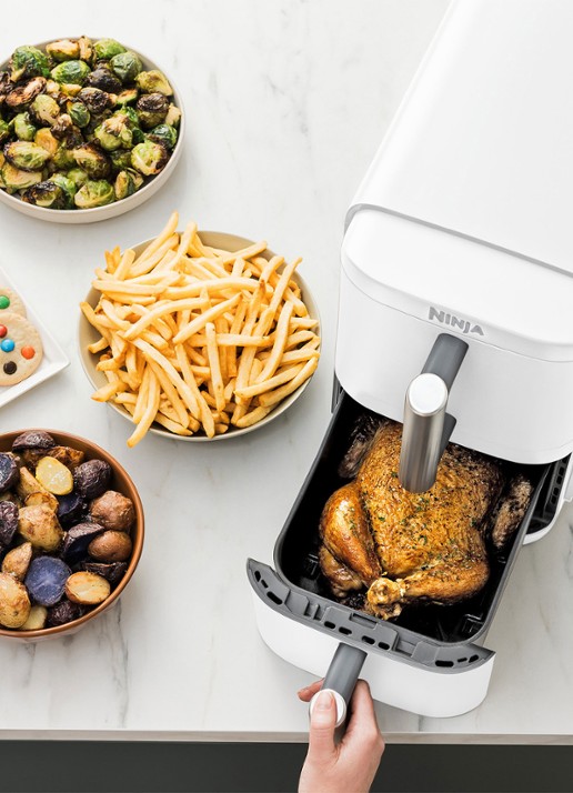 Ninja Double Stack XL airfryer 9,5 liter SL400EUWH - voorkant 7 wit