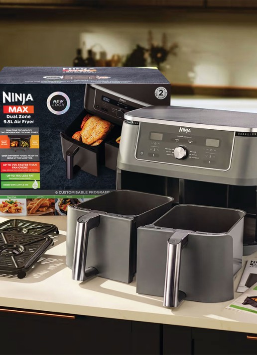 Ninja Dual Zone airfryer 9,5 liter DZ400EU - detail 3 zwart