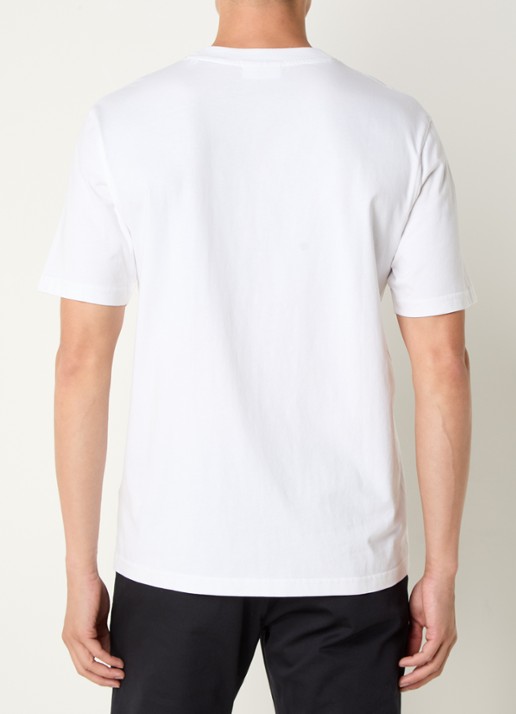 NN.07 Adam T-shirt met logo - achterkant 3 wit