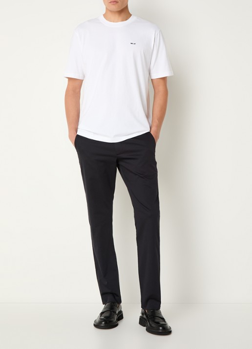 NN.07 Adam T-shirt met logo - voorkant 2 wit