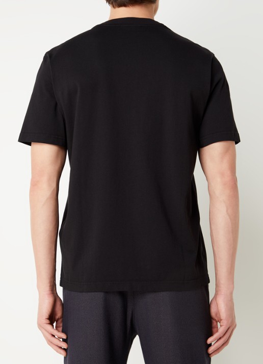 NN.07 Adam T-shirt met logo - achterkant zwart