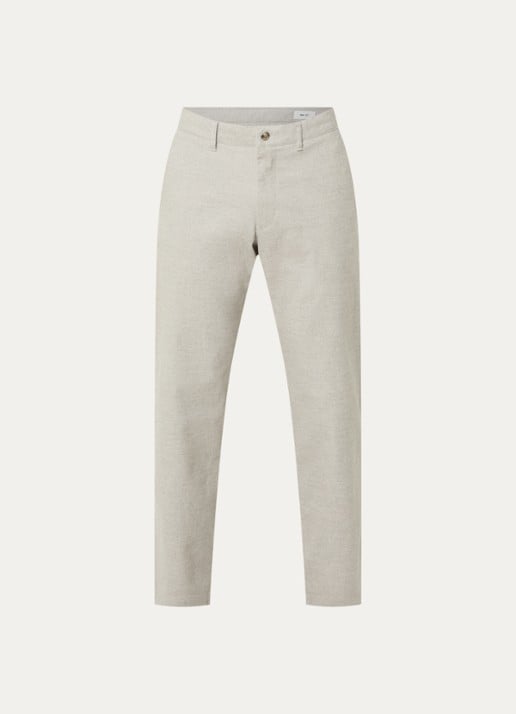 NN.07 Aden slim fit pantalon met steekzakken - voorkant 2 beige