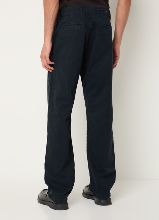 NN.07 Aden straight fit chino met steekzakken - achterkant donkerblauw