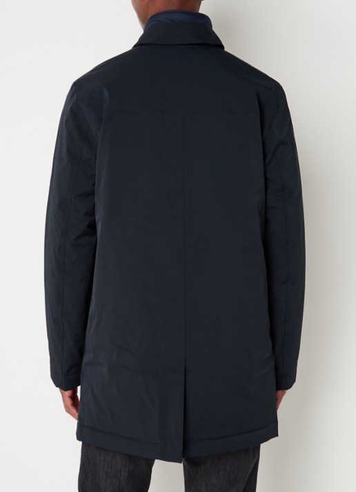 NN.07 Blake 8240 waterafstotende parka met steekzakken - achterkant donkerblauw