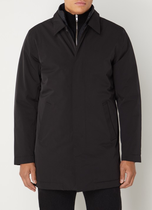 NN.07 Blake gewatteerde trenchcoat met uitneembare voering