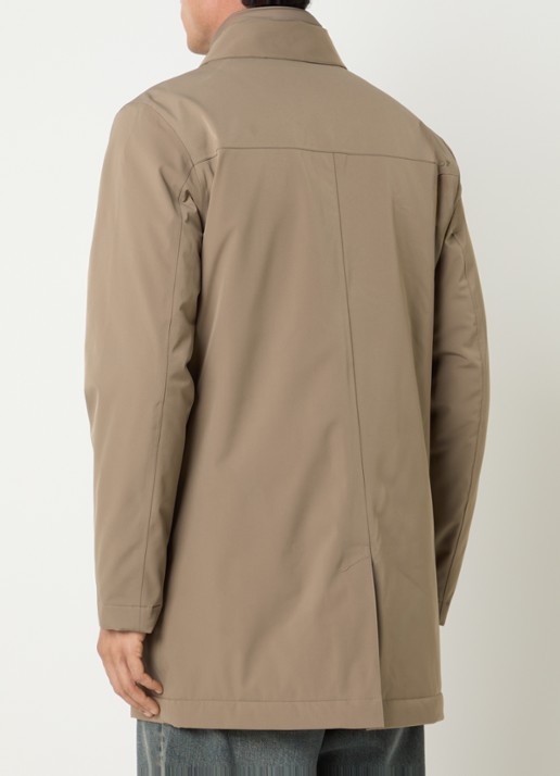NN.07 Blake gewatteerde trenchcoat met uitneembare voering - achterkant beige