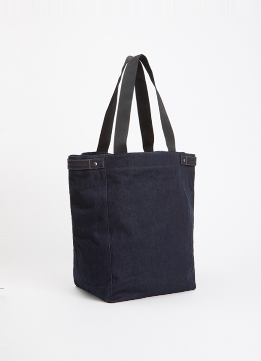 NN.07 Grip schoudertas van denim  - achterkant 5 indigo