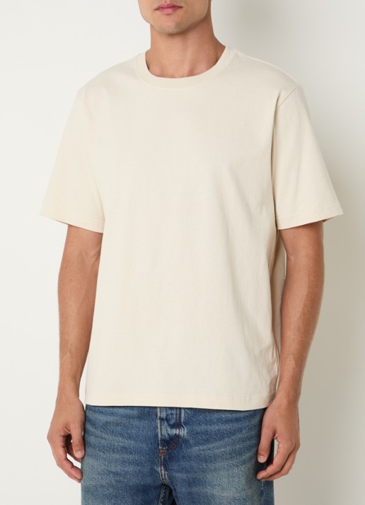 NN.07 Jett T-shirt met print - achterkant 4 ivoor