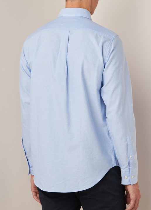 NN.07 Levon regular fit button down-overhemd - achterkant lichtblauw
