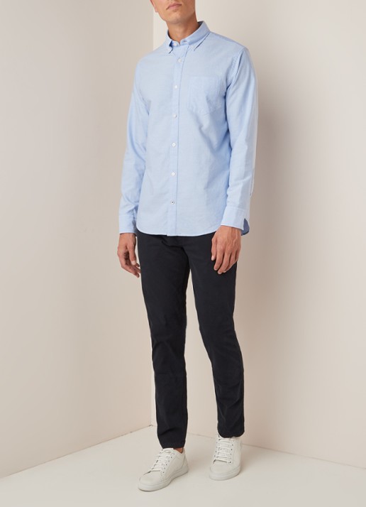 NN.07 Levon regular fit button down-overhemd - voorkant 3 lichtblauw