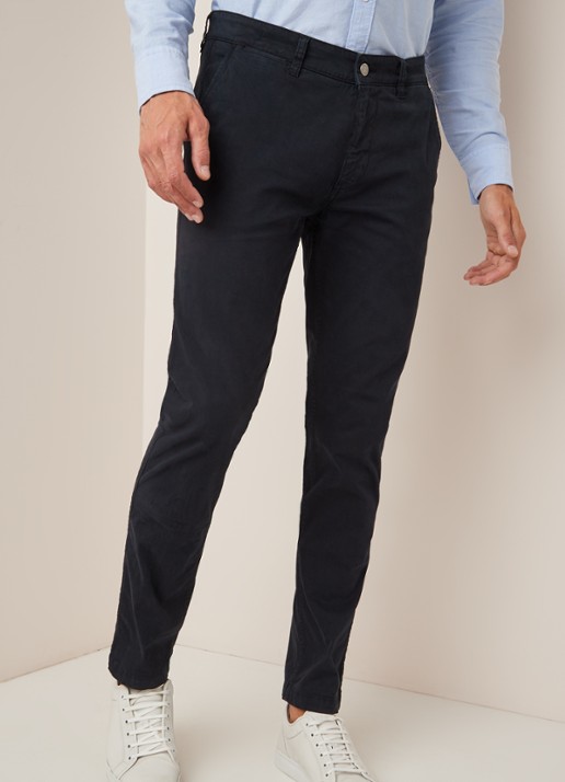 NN.07 Marco slim fit chino met stretch - detail 2 blauw