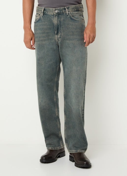 NN.07 Otis straight leg jeans met medium wassing - detail indigo