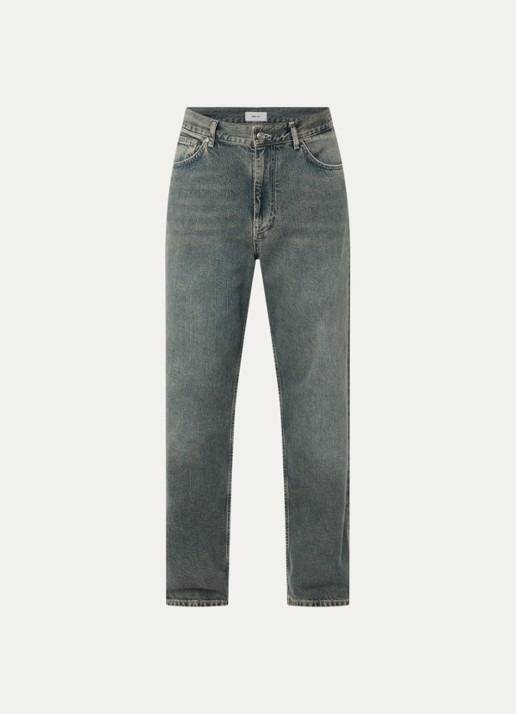 NN.07 Otis straight leg jeans met medium wassing - voorkant 3 indigo