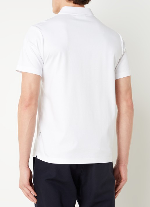 NN.07 Paul regular fit polo van  katoen - achterkant 3 wit