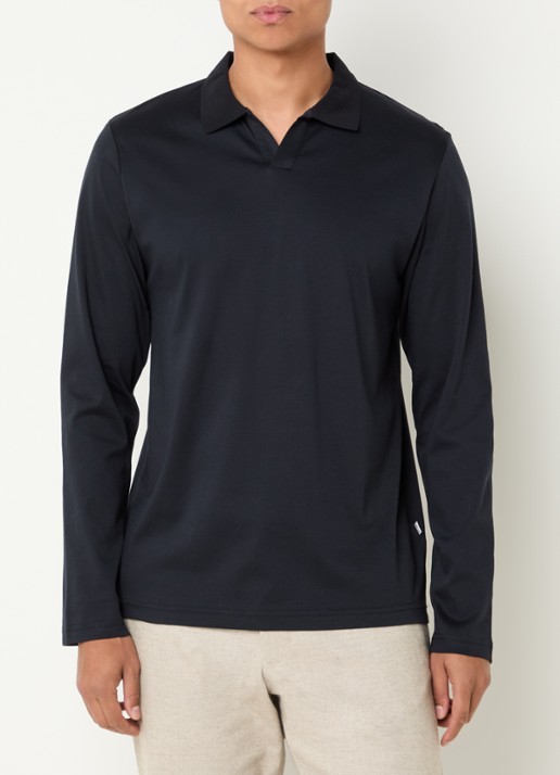 NN.07 Paul regular fit polo - detail blauw