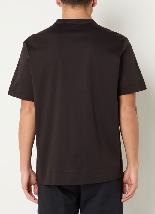 NN.07 Pedro t-shirt met borduring - achterkant donkerbruin