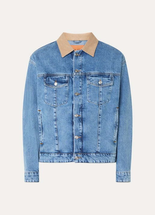 NN.07 Roy spijkerjas met borst- en steekzakken - voorkant 2 blauw