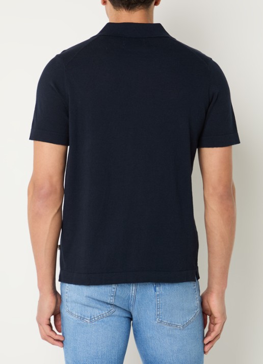 NN.07 Ryan regular fit polo met stretch - achterkant 2 donkerblauw