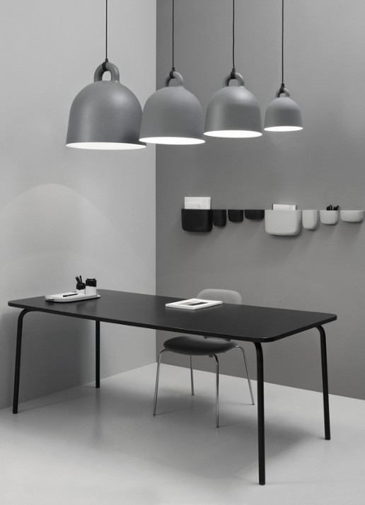 Normann Copenhagen Bell hanglamp x-small, grijs - detail grijs