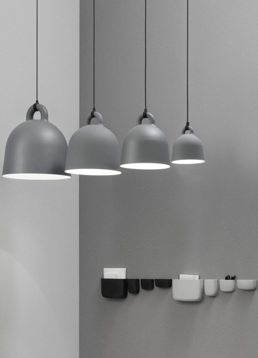 Normann Copenhagen Bell hanglamp x-small, grijs - detail 2 grijs