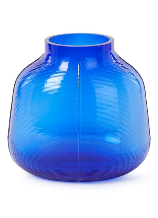 Normann Copenhagen Step vaas 23 cm - voorkant blauw