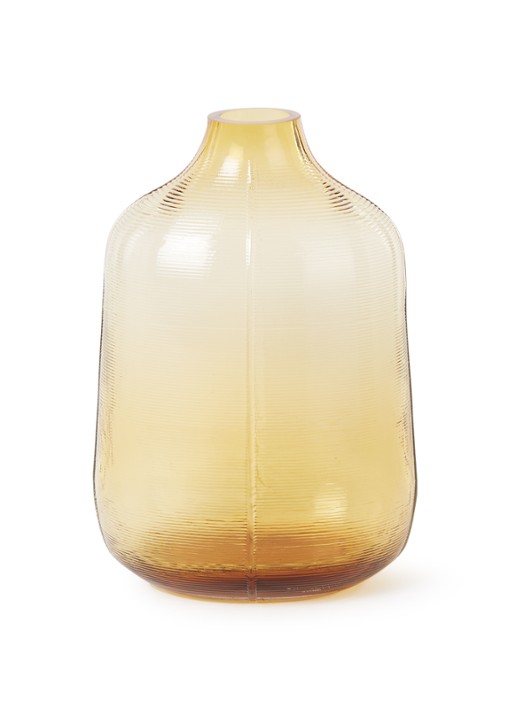 Normann Copenhagen Step vaas 31 cm - voorkant okergeel