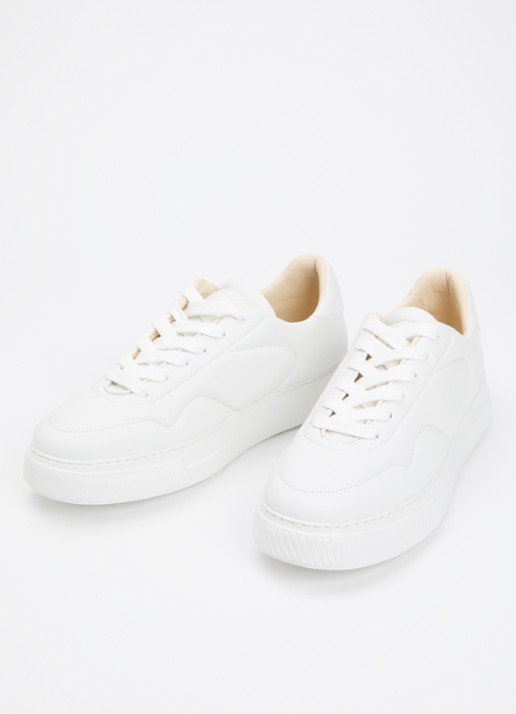 Nubikk Caldera Rush sneaker van kalfsleer met logo - detail 4 wit