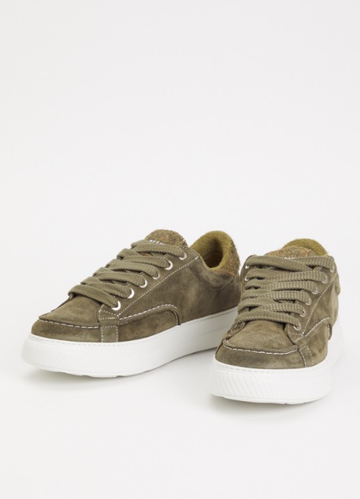 Nubikk Caldera Tora sneaker van suède - detail 2 groen