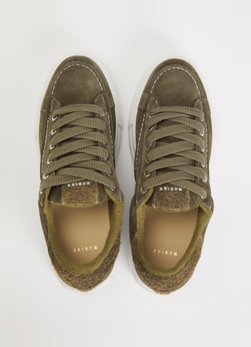 Nubikk Caldera Tora sneaker van suède - detail 3 groen